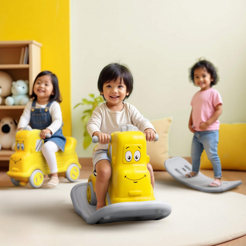  3 in 1 Rider cum Rocker, Balance Board (Yellow)