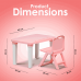 Study Table & Foldable chair Set(Pink)