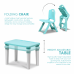 Study Table & Foldable chair Set(Light Blue)