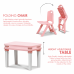 Study Table & Foldable chair Set(Pink)